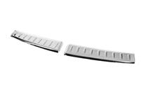 Mercedes EQB 2021- Rear bumper sill protector Gloss Carmos (2 pcs, stainless steel) photo 2