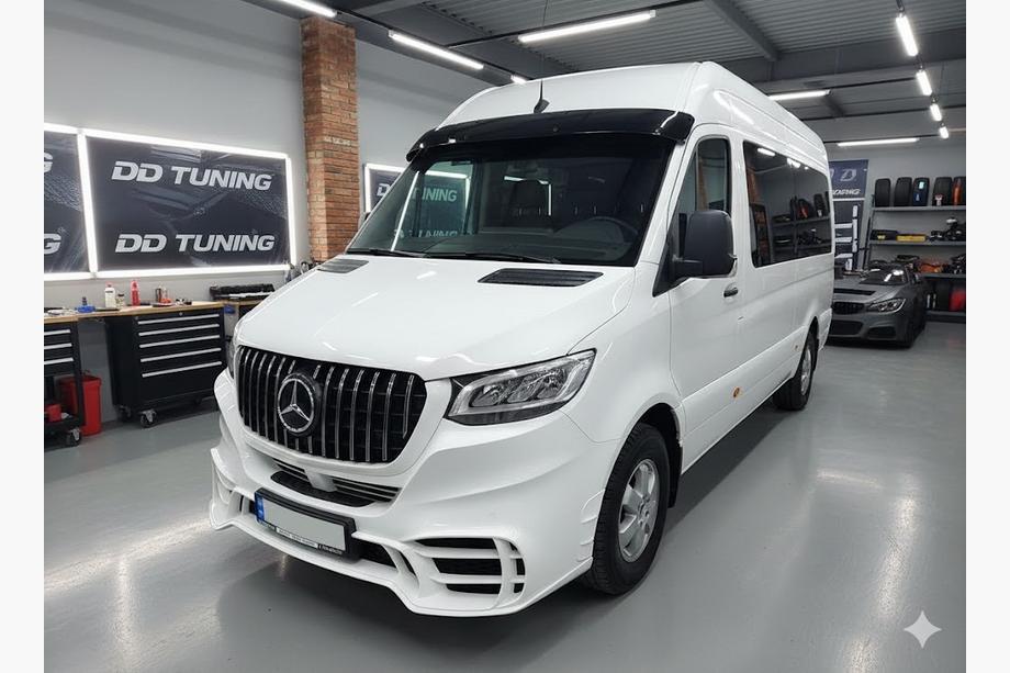 Mercedes Sprinter W907/W910 2018- Front Bumper with Grille V2 (AMG) Photo 5