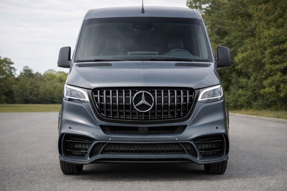 Mercedes Sprinter W907/W910 2018- Front Bumper with Grille V2 (AMG) Photo 2