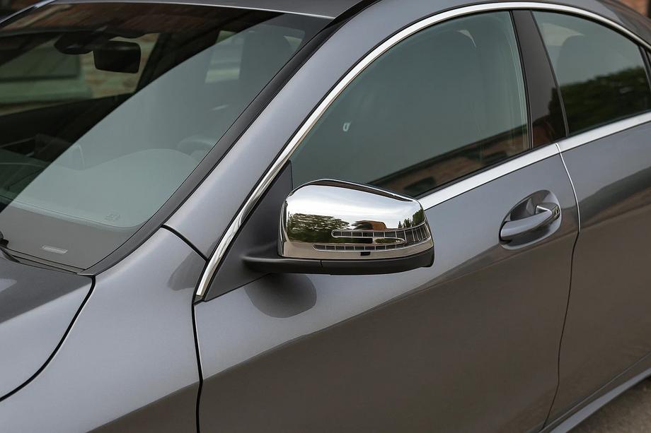 Mercedes CLA C117 2013-2019 Mirror Covers (2 pcs, Stainless Steel) Image