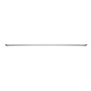 Stainless steel trim above license plate