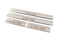 Honda Civic Sedan X 2016-2021 Door Sill Covers (4 pcs, Stainless Steel) photo 2