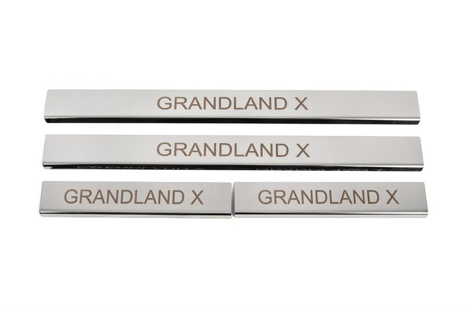 Opel Grandland X 2017- Door Sill Covers (4 pcs, Stainless Steel) Image