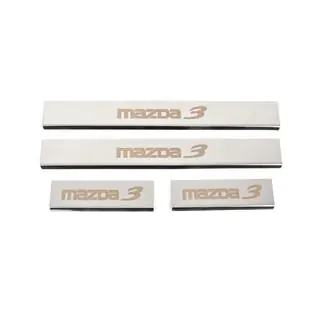 Door Sill Covers (4 pcs, Gloss, Stainless Steel) photo 1