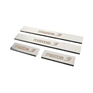 Door Sill Covers (4 pcs, Gloss, Stainless Steel) photo 2