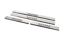 Nissan Navara 2006-2015 Door Sill Covers (4 pcs, Stainless Steel) photo 2