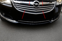 Opel Insignia 2008-2017 Chrome Grille Covers (2014-2017, Stainless Steel) photo 1
