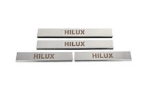 Toyota Hilux 2015- Door Sill Covers (4 pcs, Stainless Steel) photo 1