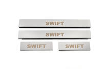 Suzuki Swift 2005-2010 Door Sill Covers (4 pcs, Stainless Steel) photo 1