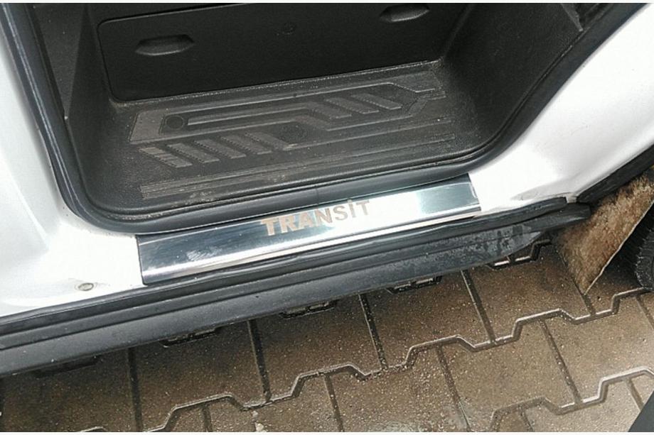 Ford Transit 2014- Door Sill Covers (2 pcs, Stainless Steel) Image