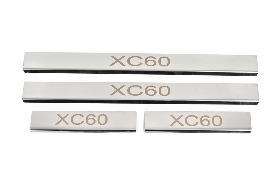 Volvo XC60 2017- Door Sill Covers (4 pcs, Stainless Steel) Image