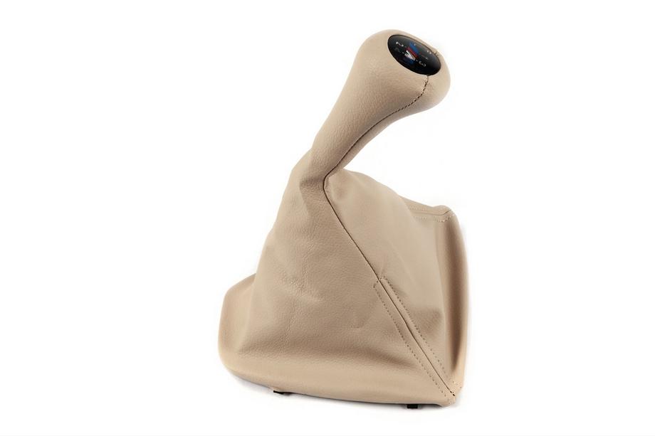 BMW 3 Series E90/E91 2005-2011 Gear shift knob with boot 25118037308 beige (6-speed) Image