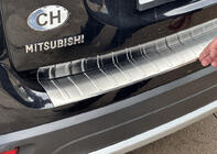 Mitsubishi Outlander 2012-2021 Rear bumper protector 2015-2021 Carmos (stainless steel) photo 2