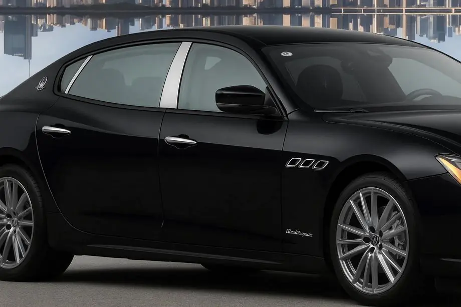 Maserati Quattroporte 2013-2023 Stainless Steel Door Pillar Covers (4 pcs) Image