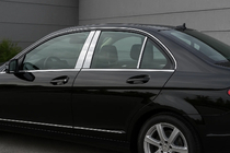 Mercedes C-class W204 2007-2015 Stainless Steel Door Pillar Covers (6 pcs) photo 1