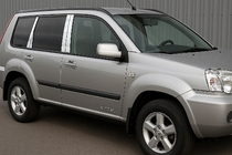 Nissan X-trail T30 2002-2007 Stainless Steel Door Pillar Covers (8 pcs) photo 1