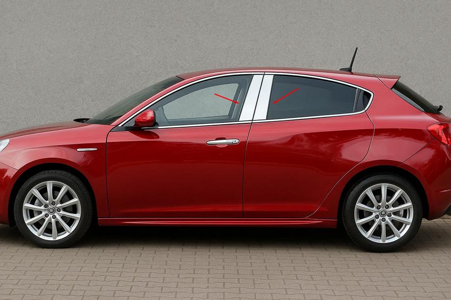 Alfa Romeo Giulietta 2010-2020 Stainless Steel Door Pillar Covers (4 pcs) Image