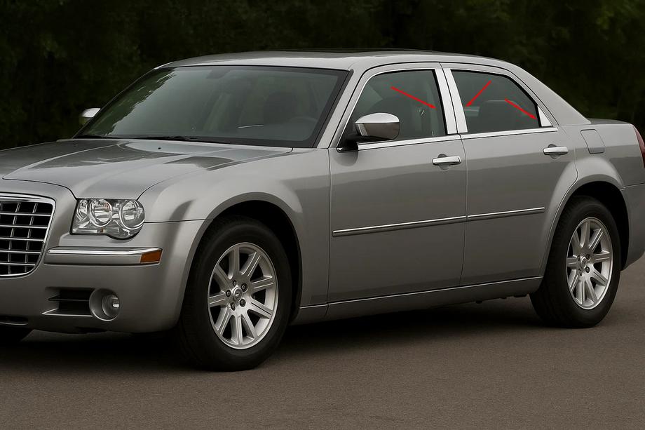 Chrysler C300 2004-2011 Stainless Steel Door Pillar Covers (6 pcs) Photo 1