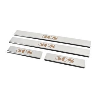 Carmos Door Sill Protectors (4 pcs, Stainless Steel) Peugeot 508 2010-2018 photo 2