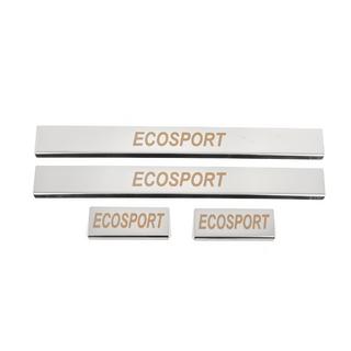 Carmos Door Sill Protectors (4 pcs, Stainless Steel) Ford Ecosport 2013-2022 photo 1