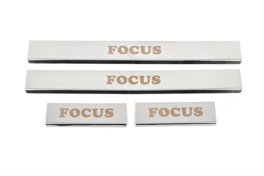 Ford Focus IV 2018- Stainless Steel Door Sill Protectors Carmos (4 pcs) Photo 1