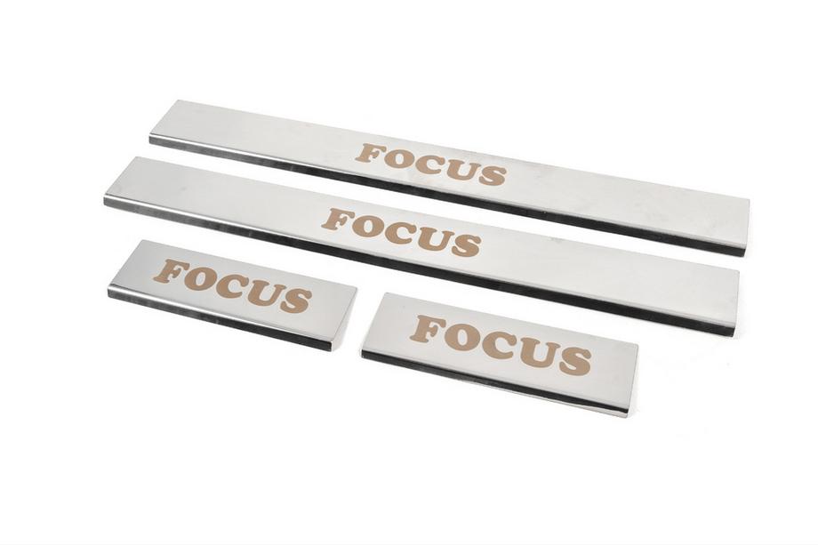 Ford Focus IV 2018- Stainless Steel Door Sill Protectors Carmos (4 pcs) Photo 2