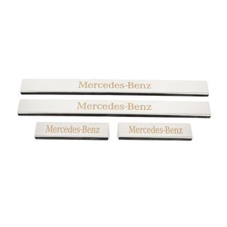 Carmos Door Sill Protectors (4 pcs, Stainless Steel) Mercedes C-class W204 2007-2015 photo 1