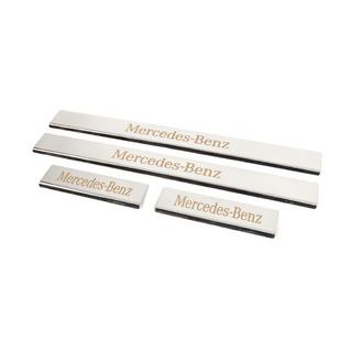 Carmos Door Sill Protectors (4 pcs, Stainless Steel) Mercedes C-class W204 2007-2015 photo 2