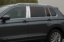 Volkswagen Tiguan 2016-2023 Stainless Steel Door Pillar Trim (10 pcs) photo 1