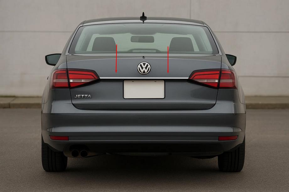 Volkswagen Jetta 2011-2018 Trim above license plate (Carmos stainless steel) Image