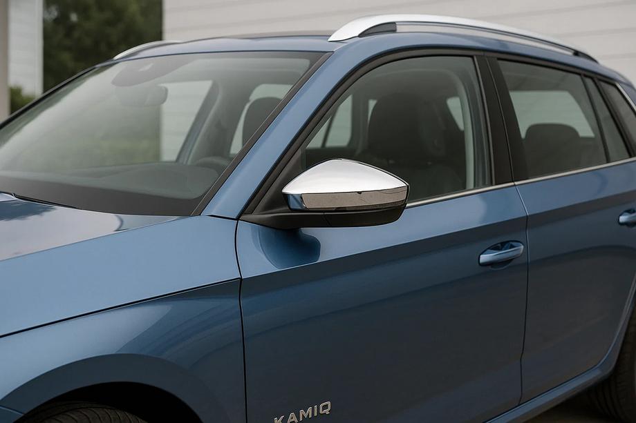 Skoda Kamiq 2019- Mirror Covers (2 pcs, Stainless Steel) Carmos Photo 1