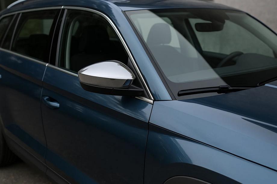 Skoda Kodiaq 2016-2023 Mirror Covers (2 pcs, Stainless Steel) Carmos Image