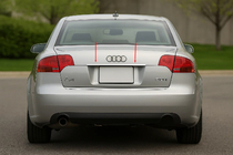 Audi A4 B7 2004-2008 License plate trim (Carmos stainless steel) V-2 photo 1