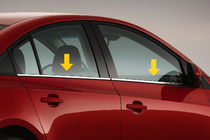 Renault Symbol 1999-2008 Exterior Window Trim Stainless Steel (Sedan, 4 pcs) photo 1