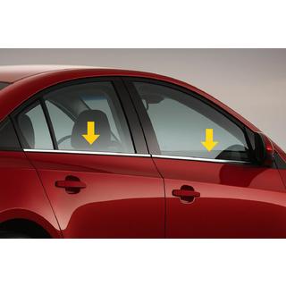 Exterior Window Trim Stainless Steel (Sedan, 4 pcs) Renault Symbol 1999-2008 photo 1