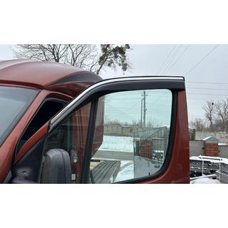 Window Deflectors (2 pcs, EuroCap, Chrome) Volkswagen Crafter 2006-2016 photo 1