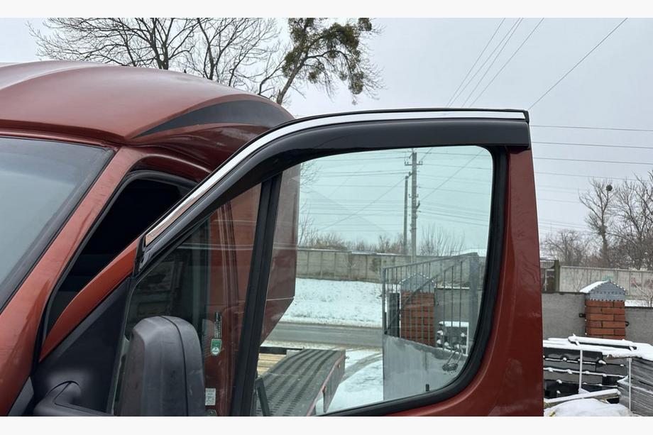 Volkswagen Crafter 2006-2016 Window Deflectors (2 pcs, EuroCap, Chrome) Image
