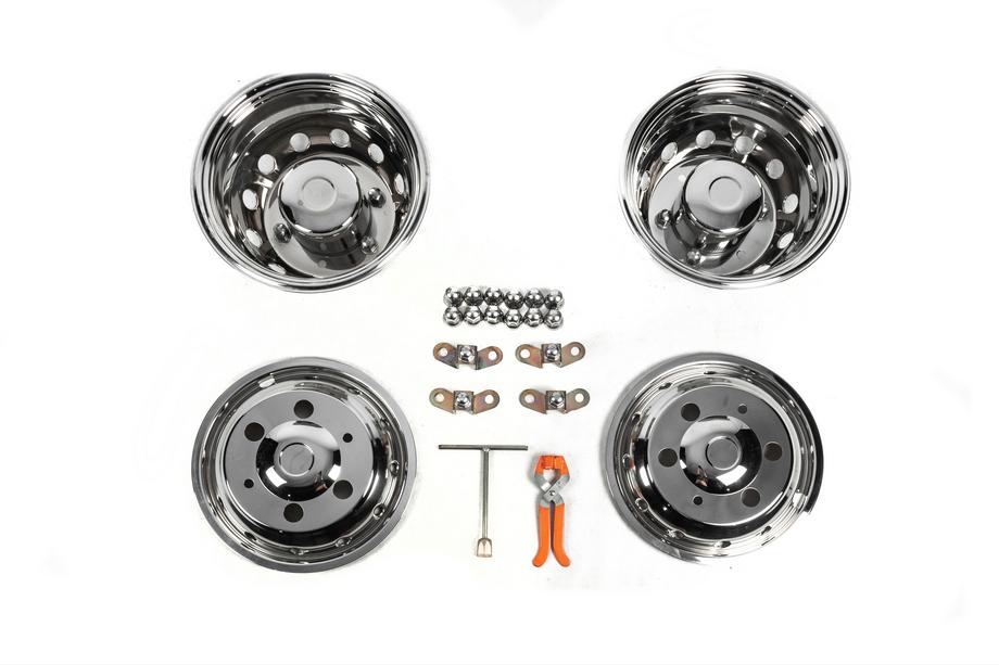 Iveco Daily 2014- Stainless Steel Wheel Covers OEM (2-ring, 4 pcs) Photo 1