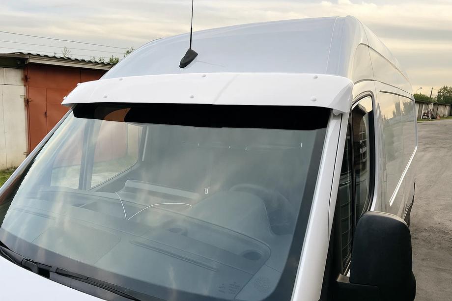 Volkswagen Crafter 2006-2016 Windshield visor on frame (White, 5mm) Image