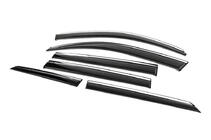 Toyota Land Cruiser Prado 150 2009-2023 Window Deflectors with Chrome Trim Niken Luxury (6 pcs) photo 3