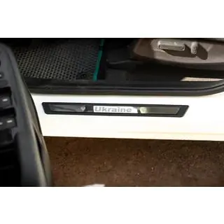 Door sill protectors Honda eNP1 (Ukraine, 4 pcs, stainless steel)