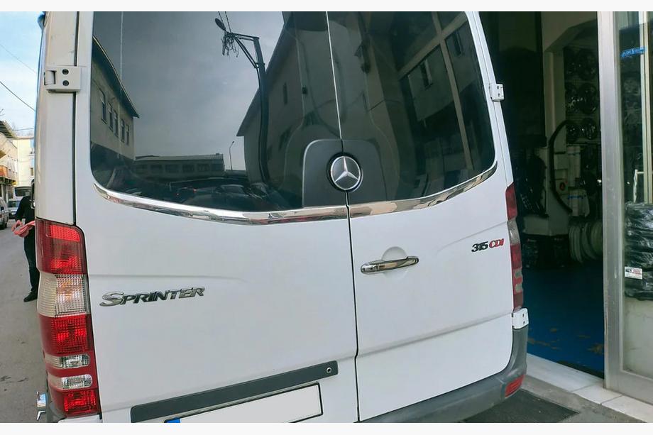Mercedes Sprinter W906 2006–2018 Rear window trim Carmos (2 pcs, stainless steel) Photo 3