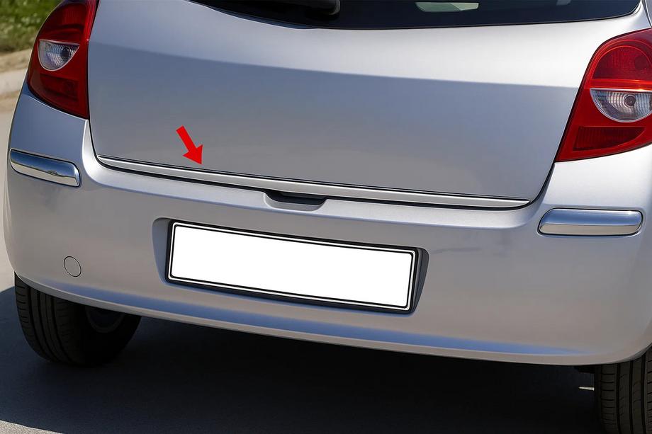 Renault Clio III 2005-2012 Trunk Trim Stainless Steel Image