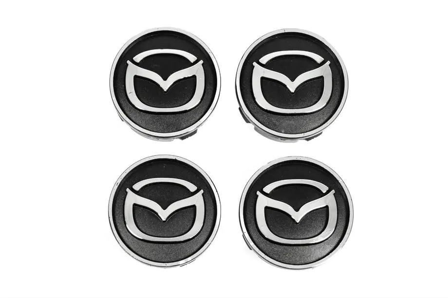 Mazda Black wheel center caps maz5955tur-bl (59mm to 55mm, 4 pcs) Image