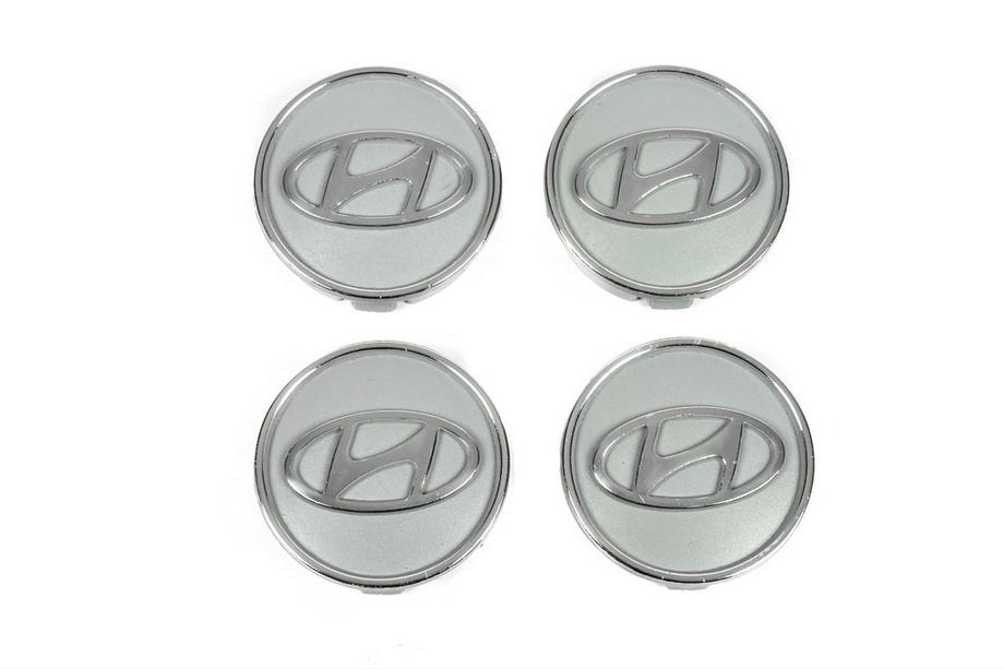 Hyundai Wheel center caps grey hyun60tur-sir (59mm to 55mm, 4 pcs) Image