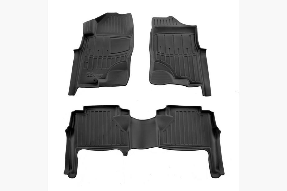 Nissan Navara 2006-2015 Stingray 3D Floor Mats (5 pcs, Polyurethane) Image