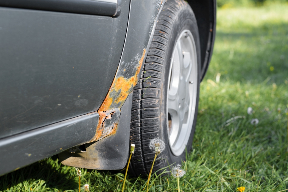 Why does rust appear on the car?