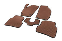 Skoda Fabia 2007-2014 EVA Floor Mats (Brown) photo 2