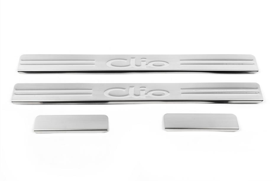 Renault Clio III 2005-2012 Door Sill Protectors OmsaLine (4 pcs, Stainless Steel) Photo 3