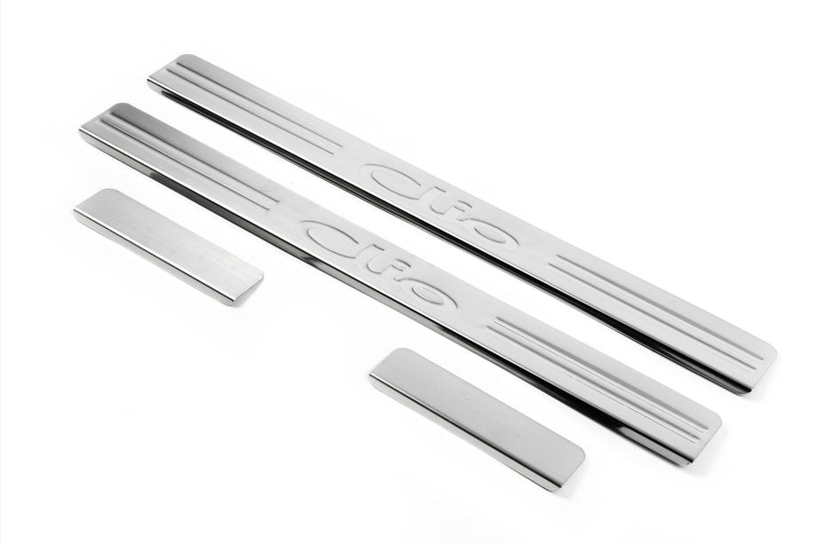 Renault Clio III 2005-2012 Door Sill Protectors OmsaLine (4 pcs, Stainless Steel) Photo 4